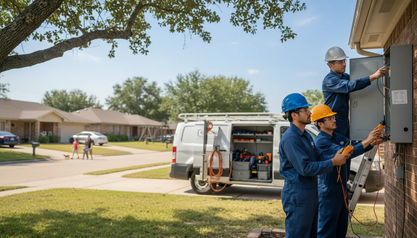 Certified electrician providing emergency electrical services in Holliday, TX
